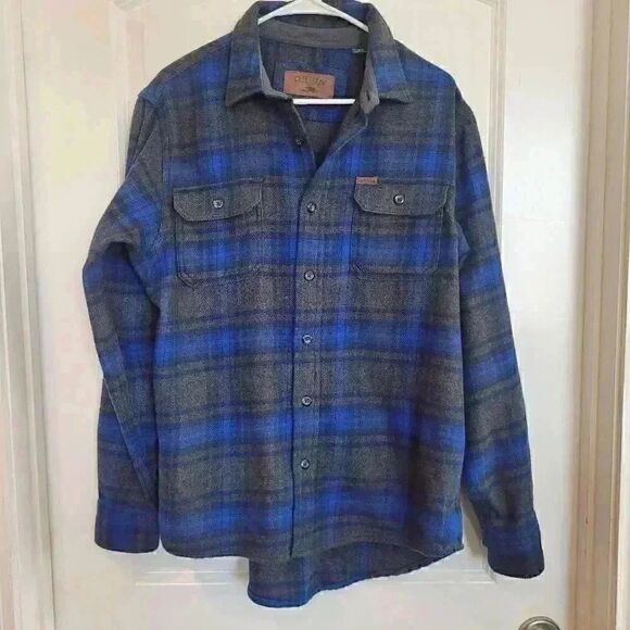 Orvis Men's Gray/Blue Cotton Plaid Jacket - Picture 4 of 12